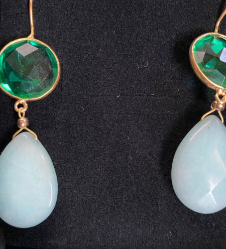 Cercei Agata, aquamarine