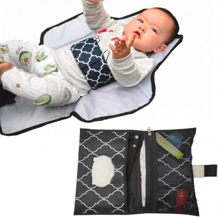 Geanta de infasat YaYiBo, textil, negru/alb, 27 x 16 x 5 cm