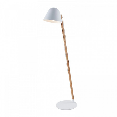 Lampadar Tetja, lemn/metal, natur/alb, 30 x 128 cm