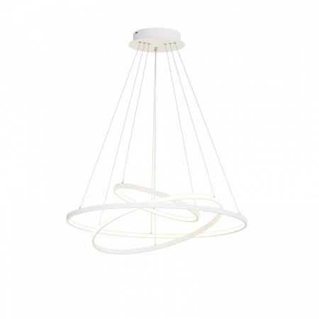 Lustra tip pendul Ezana, LED, metal/plastic, alb, 80 x 150 cm