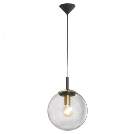 Lustra tip pendul Falcon, metal/plastic, negru/auriu, 1 x 30 x 30 cm