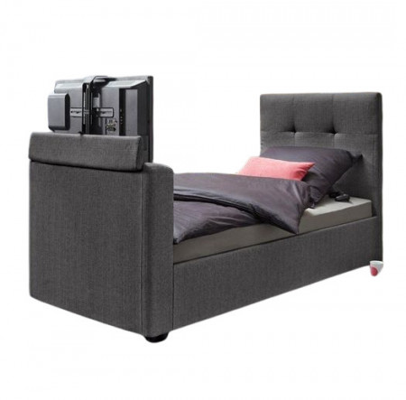 Pat Home Affaire cu suport pentru TV, antracit, 90 x 200 cm
