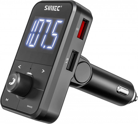 Transmitator radio auto bluetooth SUNITEC, negru, USB