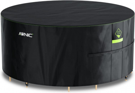 Husa pentru mobilier de gradina Awnic, tesatura Oxford, negru, 71 x 250 cm