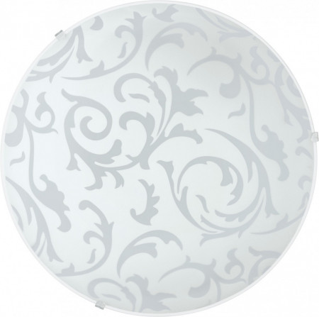 Plafoniera Scalea, metal/sticla, alba, 32 x 32 x 10 cm, 60w