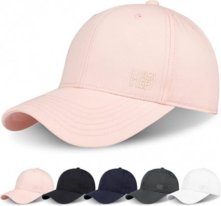 Sapca de baseball HASAGEI, bumbac, roz, unisex, reglabila, 52-60 cm