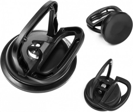 Set de 3 ventuze de aspiratie pentru ridicare ecran/parbriz SZILBZ, ABS, negru, 50 kg, 120 mm/ 55 mm