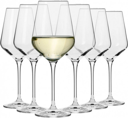 Set de 6 pahare pentru vin Krosno, transparent, sticla, 390 ml, 23 3 cm