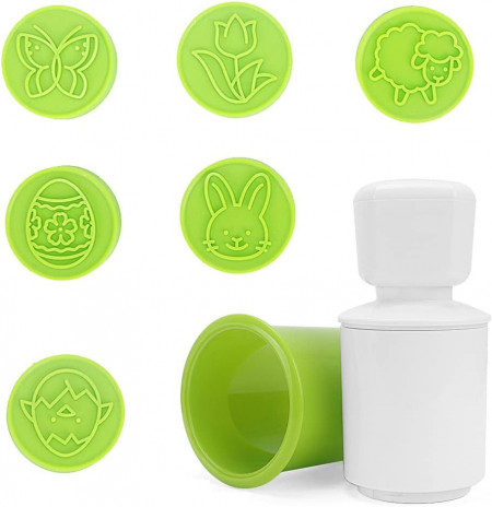 Set de 8 forme pentru prajituri de Paste MEZHEN, verde, plastic