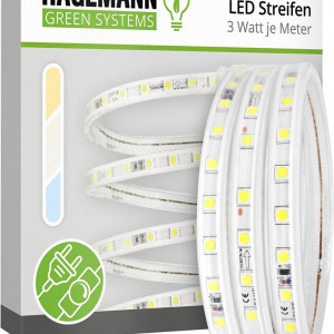 Banda LED Hageman, alb rece, 10 m