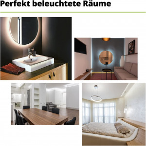 Banda LED Hageman, alb rece, 9 m