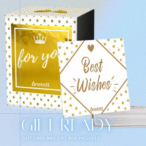 Cana termica cu mesaj personalizat Onebttl, otel inoxidabil, albastru, 11,5 x 8 cm