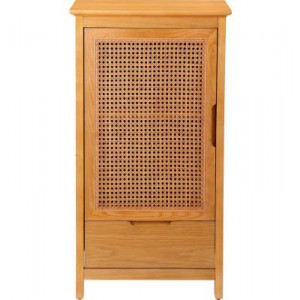 Comoda Fine by Couch, lemn masiv/MDF/ insertie de ratan, 50 x 40 x 91,3 m