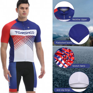 Costum pentru ciclism TOMSHOO, poliester, multicolor, marimea XL