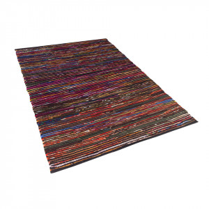 Covor lucrat manual Bartin, multicolor închis, 140 x 200 cm