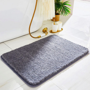 Covoras de baie COSY HOMEER, poliester/microfibra, gri, 50 x 80 x 3 cm