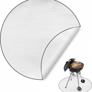 Covoras de protectie pentru gratar Shineyoo, textil, alb/negru, 40 cm