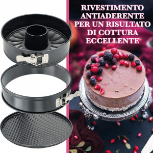Forma pentru prajituri B3AL, otel, negru, 24 cm