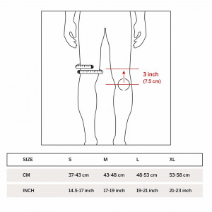 Genunchiera VITTO, spandex, negru, XXL