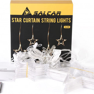 Instalatie tip plasa SALCAR, LED, alb cald, 300 x 100 cm