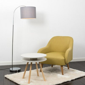 Lampadar Kim, metal/ tesatura, inaltime 152 cm