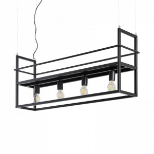 Lustra tip pendul Grisela, metal, negru, 101,5 x 20 x 150 cm