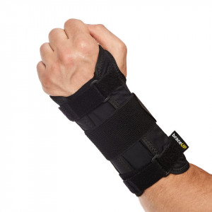 Orteza pentru incheietura maini BraceUP, mana stanga, aluminiu/textil, negru, marimea L/XL