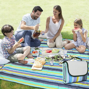 Patura de picnic BLAZOR, tesatura Oxford/PVC, multicolor, 150 x 200 cm