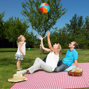 Patura picnic TKLake, PVC, rosu/alb, 200 x 200 cm