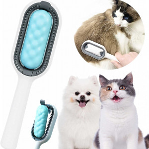 Perie lunga cu autocuratare pentru parul de animale KHLRDK, ABS/silicon, alb/verde,
