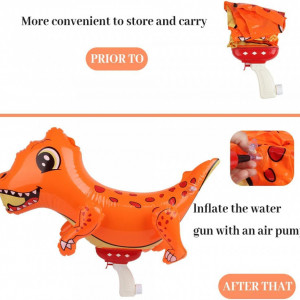 Pistol cu apa XiXiRan, model dinozaur, ABS, multicolor, 49 x 57 cm