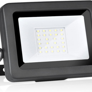 Proiector WOWLEO, LED, aluminiu, negru, 15,5 x 13,5 cm