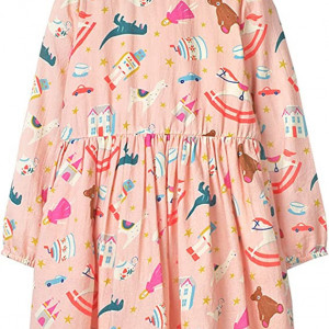 Rochie pentru fetite Balipig, bumbac, roz, 7-8 ani