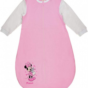Sac de dormit pentru bebelusi Kleines Kleid, roz/alb, bumbac, 74, 0-6 luni