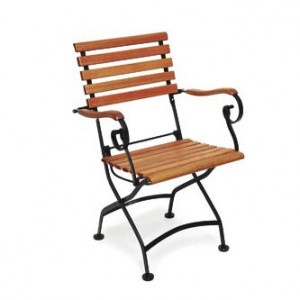Scaun de gradina Timothee, maro/negru, 85 x 57 x 60 cm