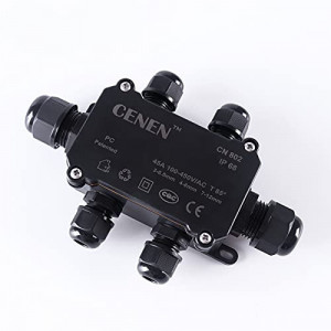 Set 2 cutii de jonctiune 10Gtek, plastic, 6 cai, interval cablu 7~12mm, 9 x 5 x 4,2 cm