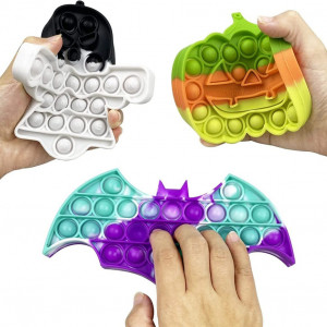 Set 3 jucarii Pop It Eletiffi, silicon, multicolor, 13 x 11 cm/19 x 10 cm/12 x 13,5 cm
