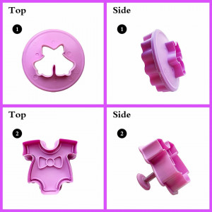 Set 8 forme pentru prajituri Cuidongsheng, silicon, mov