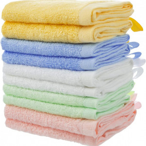 Set de 10 prosoape bebelusi MINIMOTO, textil, multicolor, 25 x 25 cm