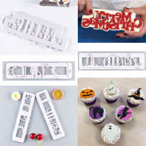 Set de 11 forme pentru prajituri de Halloween MEZHEN, plastic, multicolor