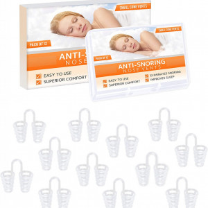 Set de 12 dopuri anti-sforait Mobi Lock, silicon, alb