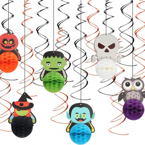 Set de 18 decoratiuni pentru Halloween SUNYOK, PVC, multicolor, 70 cm