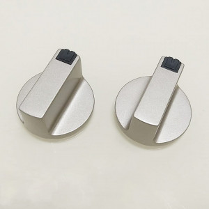 Set de 2 butoane universale pentru aragaz LAIYOHO, metal, argintiu, 4 cm