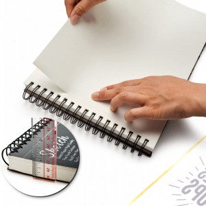 Set de 2 caiete pentru desen AGPTEK, hartie, 22,9 x 30,5 cm