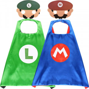 Set de 2 costume pentru copii Miotlsy, model Mario, satin/pasla, multicolor, 70 x 70 cm