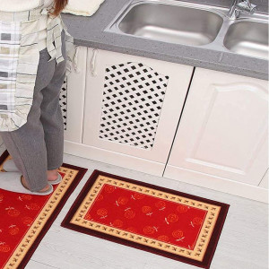 Set de 2 covorase de bucatarie Carvapet, multicolor, cauciuc/poliester, 40 x 60 cm