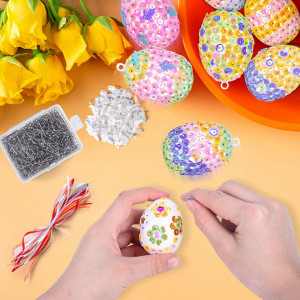 Set de 25 oua cu accesorii pentru decorat Ulikey, multicolor