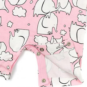 Set de 3 body-uri pentru bebelusi JiAmy, bumbac, alb/roz, 12-24 luni