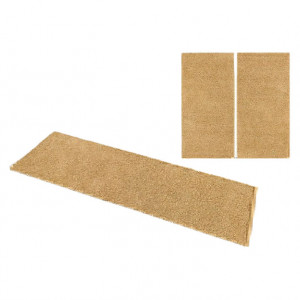 Set de 3 covoare pentru dormitor Shaggy 30 Home Affaire, 2x70/140,1x70/340, nisipiu