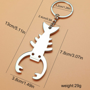 Set de 3 deschizatoare de sticle MsdeBersSKER, metal, argintiu/negru, 13 x 3,8 cm
